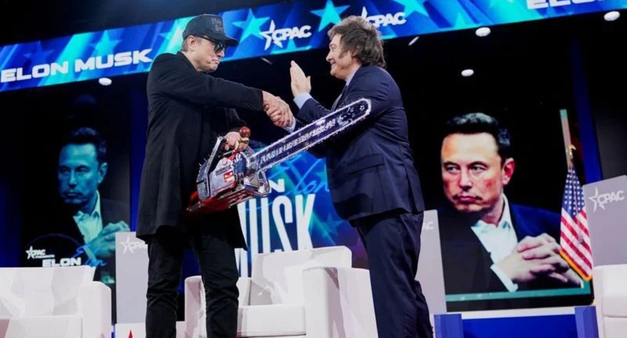 Elon Musk Brings Chainsaw on Stage at CPAC