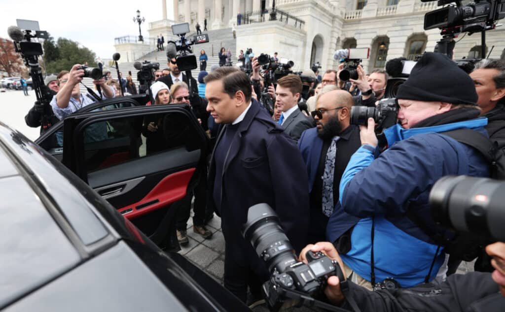 George Santos after sentencing on April 25