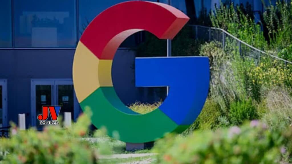 "Take a look at the bold Google 'G' standing tall outside their HQ, as the tech giant rolls out buyouts in 2025! From a MAGA viewpoint, is this a crack in Big Tech’s liberal fortress or a smart move? Get the scoop at JVPolitical.com! #GoogleBuyouts #BigTech #MAGA #TechDrama #AmericaFirst #JVPolitical #AICraze #CorporateChange #FreeSpeechMatters #GoogleHQ"