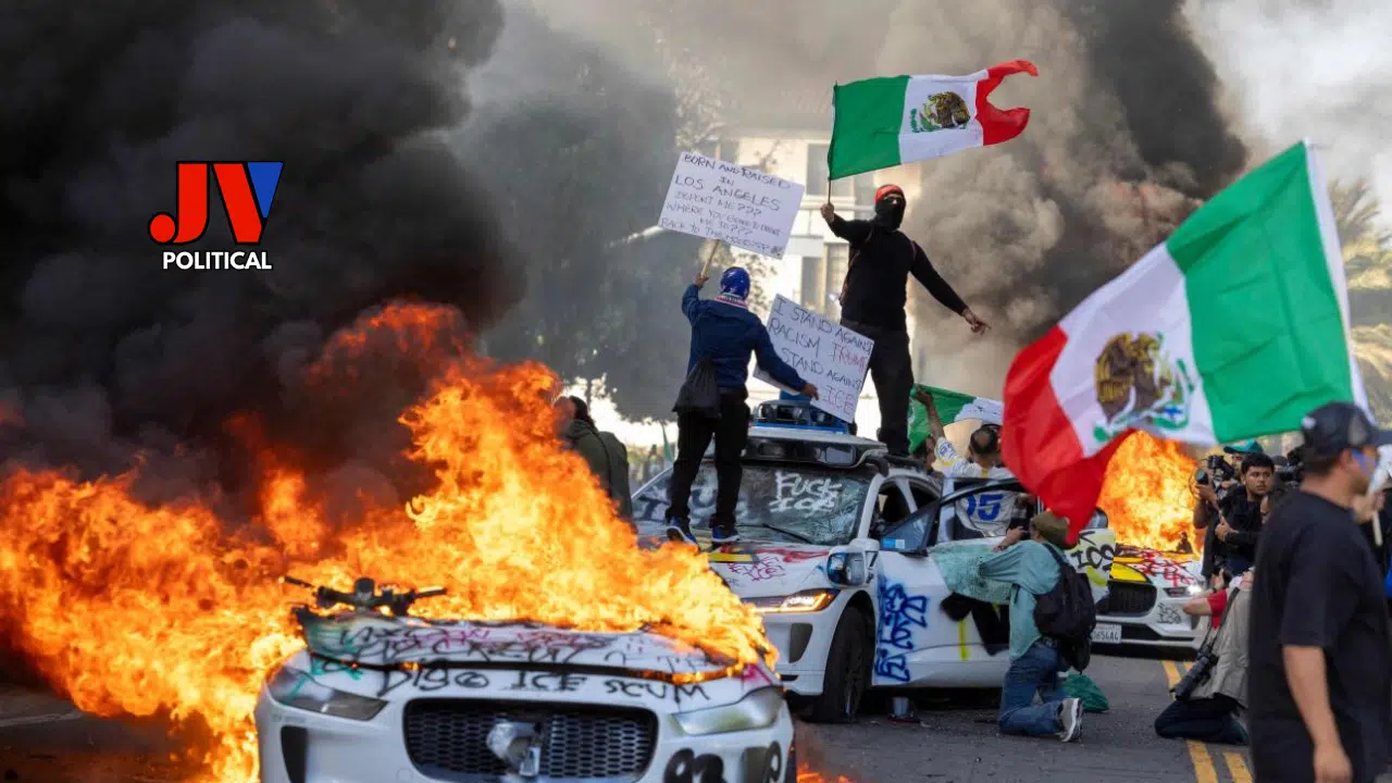 LA Protesters Burn Our Flag to Spit on ICE
