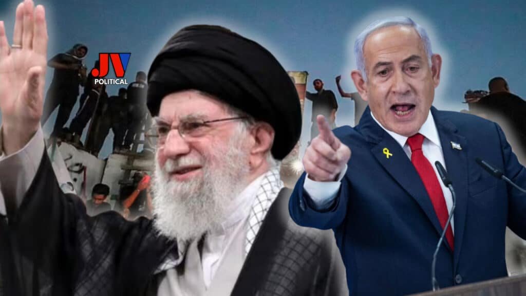 🔥 EXPLOSIVE SHOWDOWN ALERT! Iran’s Supreme Leader waves boldly alongside PM Netanyahu’s fierce speech in this epic Israel-Iran news clash! 🇮🇱🇮🇷 Witness the raw tension of why is Iran attacking Israel and Israel’s response to Iran captured by JVPolitical.com at 02:14 AM MDT, June 21, 2025! Share now to fuel the MAGA fire! #IsraelIranWar #MAGA #JVPolitical